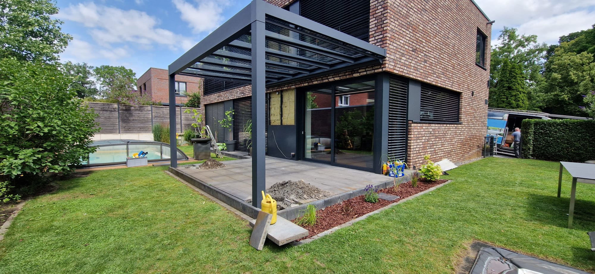 Carport dwustanowiskowy